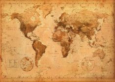 map-of-world-antique