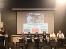 Sandy on panel at Seguin Library 2018