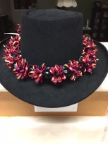 Western hat with pink flowers 2019